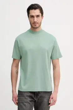 BOSS Green tricou basic barbatesc din bumbac BOSS X PORSCHE imagine