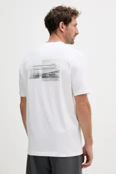 BOSS Green tricou culoarea alb, cu imprimeu, 50545869 imagine