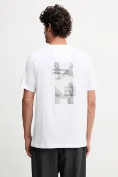 BOSS Green tricou culoarea alb, cu imprimeu, 50548093 imagine