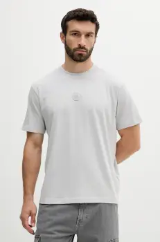 BOSS Green tricou din bumbac culoarea gri, cu imprimeu, 50544316 imagine