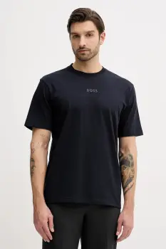 BOSS Green tricou din bumbac Tee 10 culoarea negru, cu imprimeu, 50519368 imagine