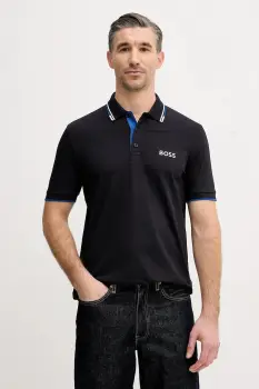 BOSS Green tricou polo culoarea alb, cu imprimeu, 50469102 imagine