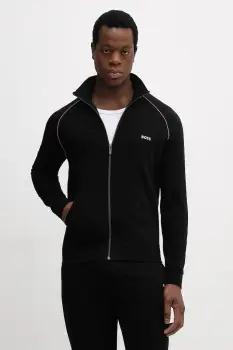 BOSS hanorac cu fermoar barbatesc din bumbac cu elastan Mix&Match Jacket Z imagine