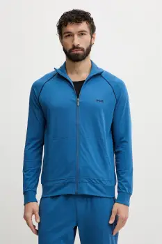 BOSS hanorac cu fermoar barbatesc din bumbac cu elastan Mix&Match Jacket Z imagine