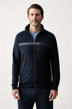 BOSS hanorac cu fermoar pentru barbati din bumbac Authentic Jacket Z imagine