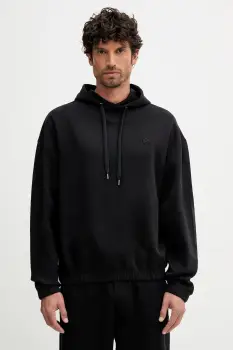 BOSS hanorac de bumbac culoarea verde, cu gluga, uni, 50544099 imagine