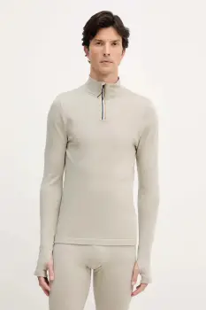 BOSS hanorac din amestec de lana culoarea bej, uni, 50544368 imagine