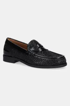 BOSS mocasini 50552792 culoarea negru, cu toc plat, Lycia imagine
