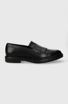 BOSS mocasini de piele Larry barbati, culoarea negru, 50511952 imagine