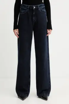 BOSS Orange blugi din bumbac culoarea bleumarin, 50548454 imagine