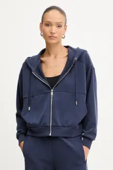 BOSS Orange bluza culoarea bleumarin, cu gluga, uni, 50547813 imagine