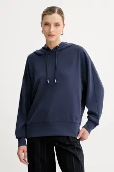 BOSS Orange bluza culoarea bleumarin, cu gluga, uni, 50551451 imagine