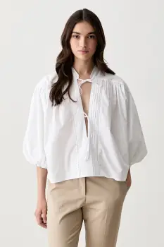BOSS Orange bluza tip camasa pentru femei din bumbac C_Bales imagine