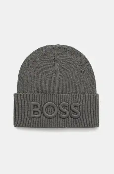 Boss Orange caciula de lana culoarea gri, de lana, 50522449 imagine