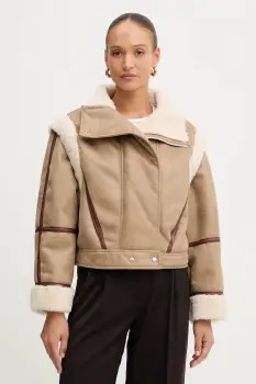 BOSS Orange geaca culoarea bej, de tranzitie, 50548600 imagine