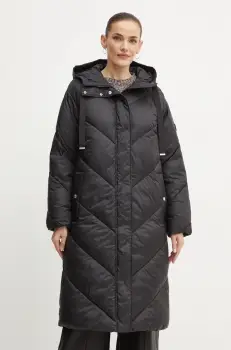 Boss Orange geaca femei, culoarea negru, de tranzitie, oversize, 50524024 imagine