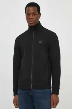 BOSS Orange hanorac de bumbac barbati, culoarea negru, cu imprimeu 50511709 imagine