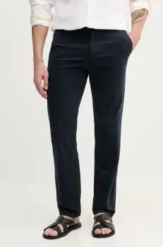 BOSS Orange pantaloni barbati, culoarea albastru marin, drept, 50534378 imagine