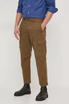 Boss Orange pantaloni barbati, culoarea verde, cu fason cargo imagine