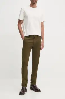 Boss Orange pantaloni barbati, culoarea verde, drept, 50523127 imagine