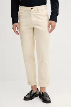 BOSS Orange pantaloni culoarea bej, cu fason chinos, 50542902 imagine