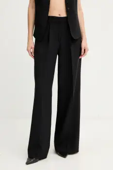 BOSS Orange pantaloni culoarea gri, drept, high waist, 50545580 imagine