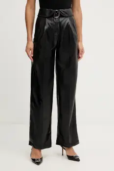 BOSS Orange pantaloni culoarea negru, drept, high waist, 50547304 imagine