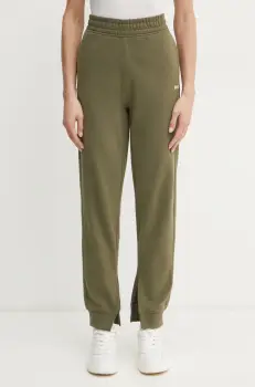 BOSS Orange pantaloni de trening din bumbac femei, culoarea verde, neted, 50531813 imagine