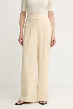 BOSS Orange pantaloni regular pentru femei, cu vascoza C_Tarima imagine