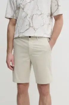 BOSS Orange pantaloni scurti barbati, culoarea bej, 50536723 imagine