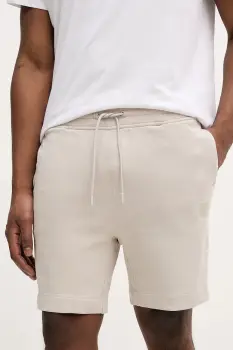 BOSS Orange pantaloni scurti din bumbac culoarea turcoaz, melanj imagine