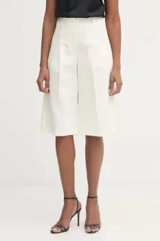 BOSS Orange pantaloni scurti eleganti pentru femei, din amestec de in C Talarina1 imagine