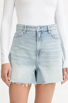 BOSS Orange pantaloni scurti pentru femei, din denim C SHORTS imagine
