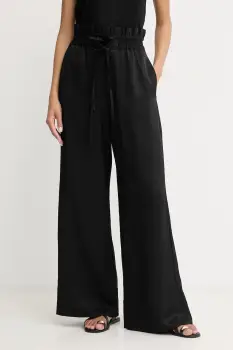 BOSS Orange pantaloni wide leg pentru femei, cu amestec de in C Tacola imagine