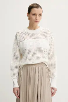 BOSS Orange pulover culoarea bej, light, 50510202 imagine