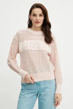 BOSS Orange pulover culoarea roz, light, 50510202 imagine