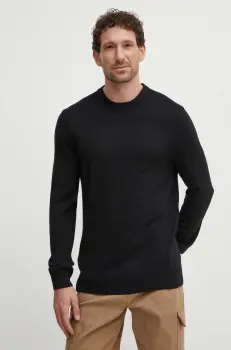 Boss Orange pulover de lana barbati, culoarea negru, light, 50501762 imagine