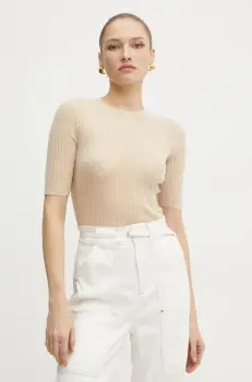 Boss Orange pulover de lana femei, culoarea bej, light, 50531475 imagine