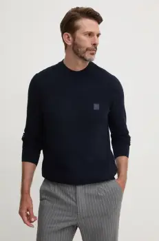 Boss Orange pulover din amestec de casmir culoarea albastru marin, light, 50527584 imagine