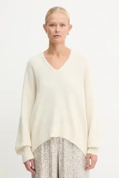 BOSS Orange pulover din amestec de lana culoarea alb, 50550464 imagine