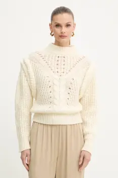 BOSS Orange pulover din amestec de lana culoarea bej, 50548951 imagine