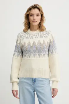 BOSS Orange pulover din amestec de lana culoarea bej, 50551269 imagine