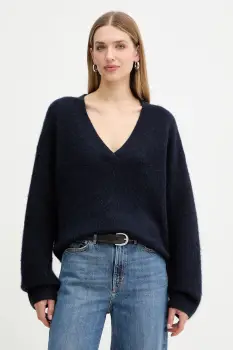 BOSS Orange pulover din amestec de lana culoarea bleumarin, 50549185 imagine