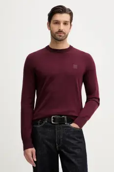 BOSS Orange pulover din amestec de lana culoarea bleumarin, light, 50527583 imagine