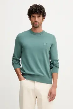 BOSS Orange pulover din amestec de lana culoarea bleumarin, light, 50527583 imagine