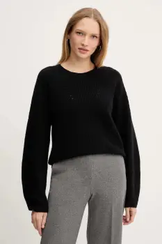 BOSS Orange pulover din amestec de lana culoarea negru, 50548929 imagine