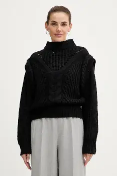 BOSS Orange pulover din amestec de lana culoarea negru, 50548951 imagine