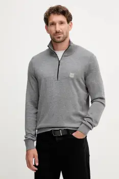 BOSS Orange pulover din amestec de lana culoarea negru, light, 50527585 imagine