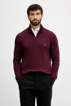 BOSS Orange pulover din amestec de lana culoarea negru, light, 50527585 imagine