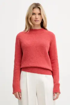 BOSS Orange pulover din amestec de lana culoarea rosu, light, cu turtleneck, 50548930 imagine